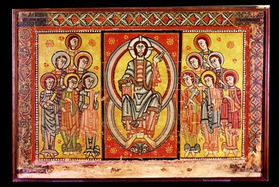 Christ in Majesty Surrounded by the Twelve Apostles by Spanish School